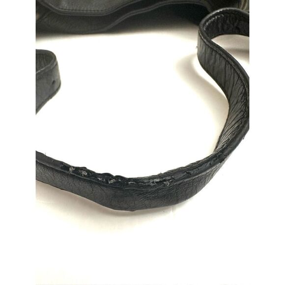 ELLIOT LUCCA SHOULDER BAG BLACK GENUINE SOFT LEATHER SATCHEL MAGNET CLOSURE - Picture 6 of 9